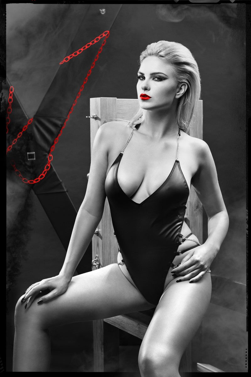 schwarzer Ketten-Body DDLitai001 von Demoniq Dark Desire Collection schwarzer Ketten-Body DDLitai001 von Demoniq Dark Desire Collection